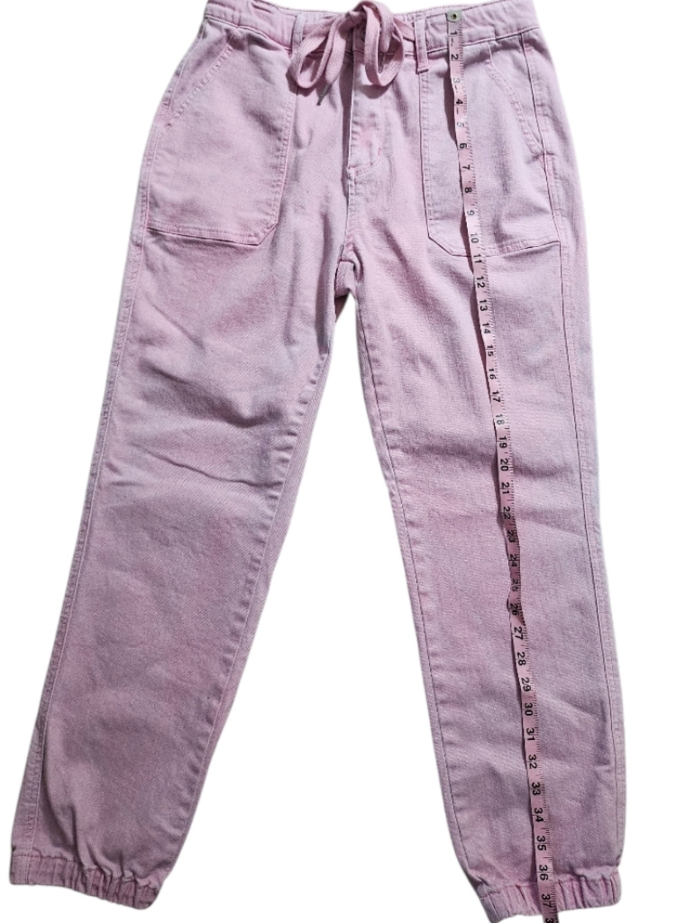 Judy Blue SZ 9/29 High-Rise Pink Dyed Denim Joggets - Picture 8 of 16